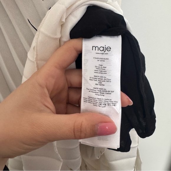 🤍 MAJE Pleated Midi Skirt • Abstract Print • Parisian Chic 4 - Picture 7 of 8